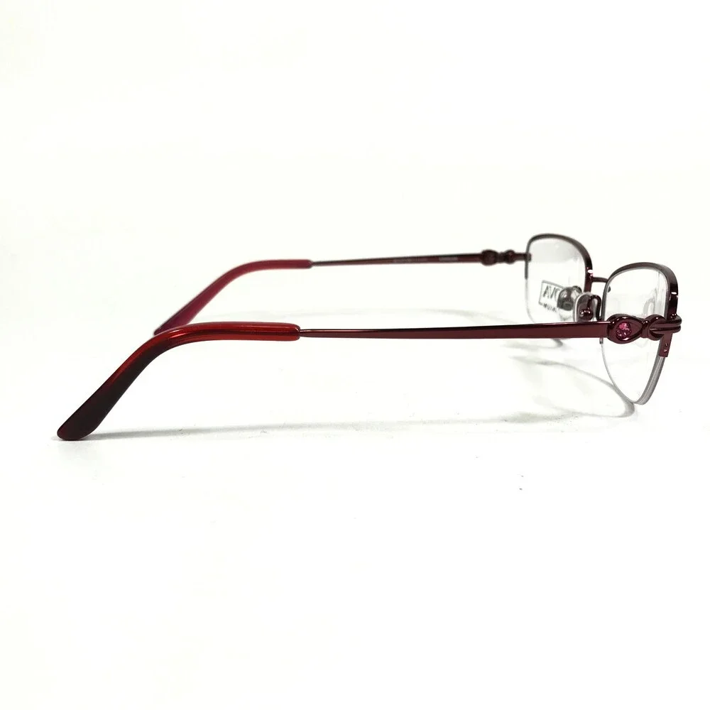 Bulova Eyeglasses Frames ASHBURN WINE Red Burgundy Cat Eye Half Rim 52-18-135